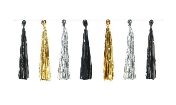 NYE Foil Tassel Garland B/S/G