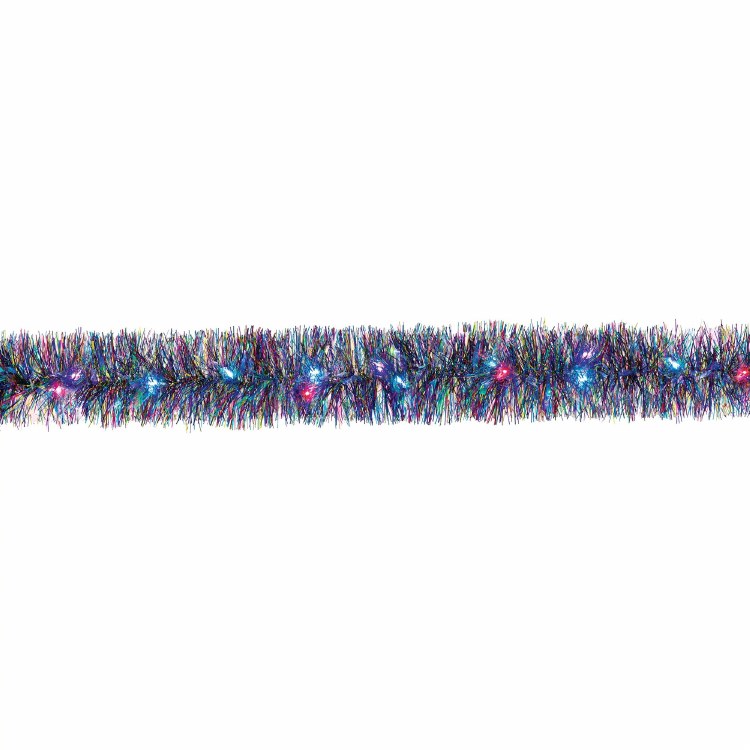 Light-Up Tinsel Garland 9ft
