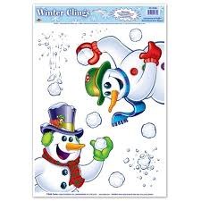 Snowman Window Clings
