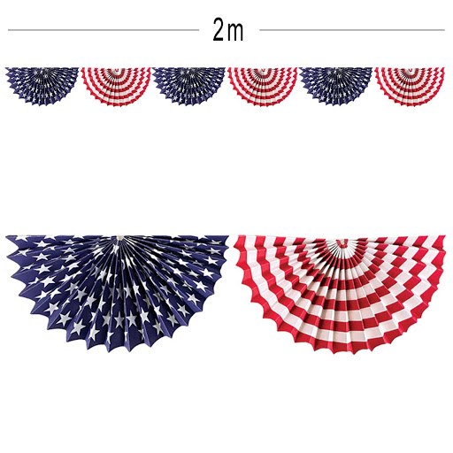 Patriotic Fan Bunting Garland