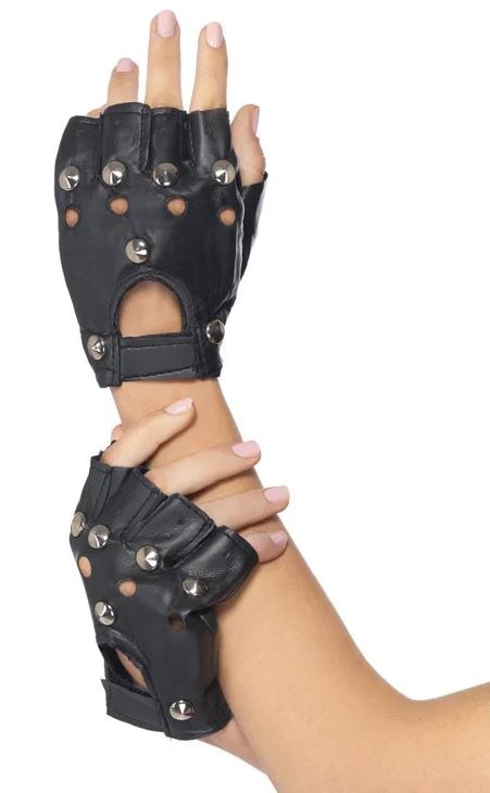 Fingerless Studded Gloves