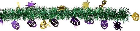 Mardi Gras Masks Tinsel Garland