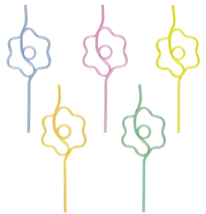 Daisy Shaped Straws 5ct