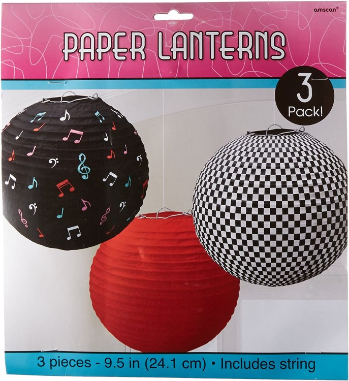 50's Round Lantern 3pk