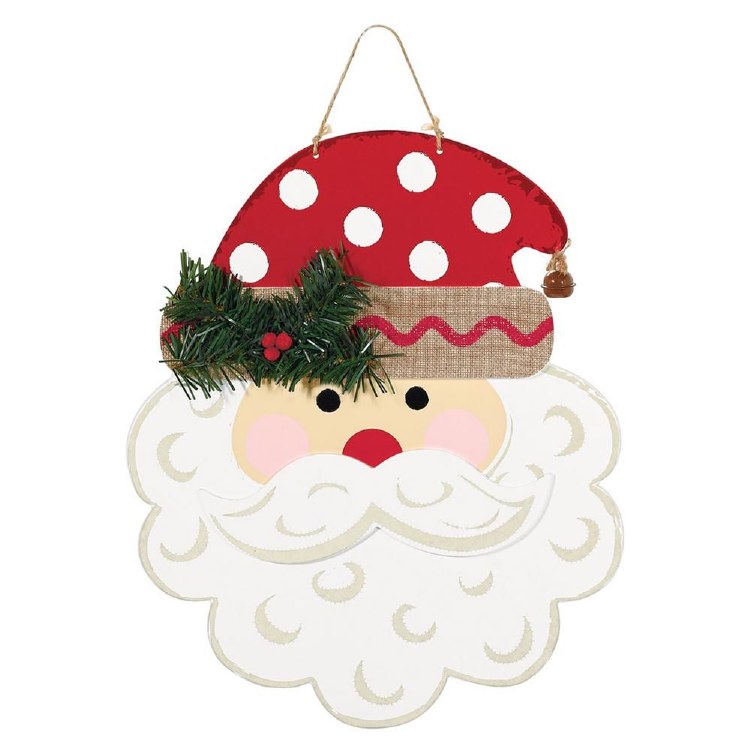 Santa Sign Hanging Dlx