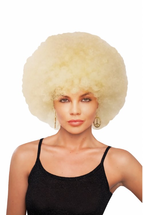 Wig Jumbo Afro Dlx Blonde