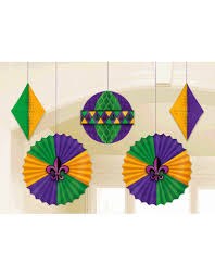 Mardi Gras Honeycombs &amp; Fans