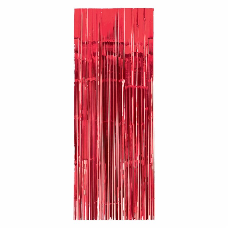 Curtain Door Fringe Apple Red