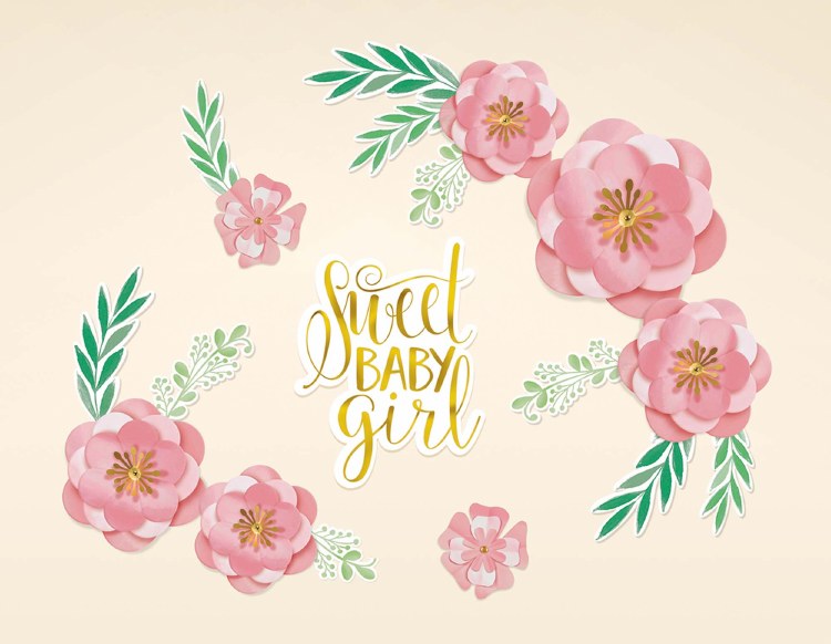Floral Baby Party Backdrop