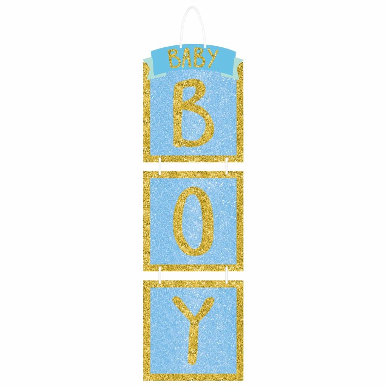 Glitter Hanging Decor Boy