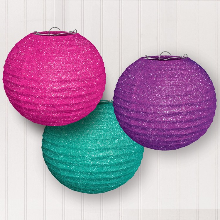 Sparkle Glitter Lantern 3pk