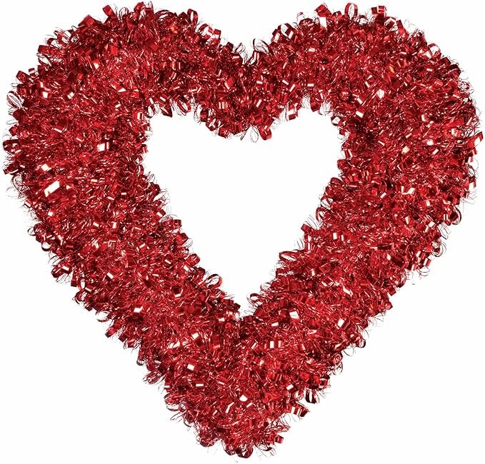 Heart Tinsel Wreath