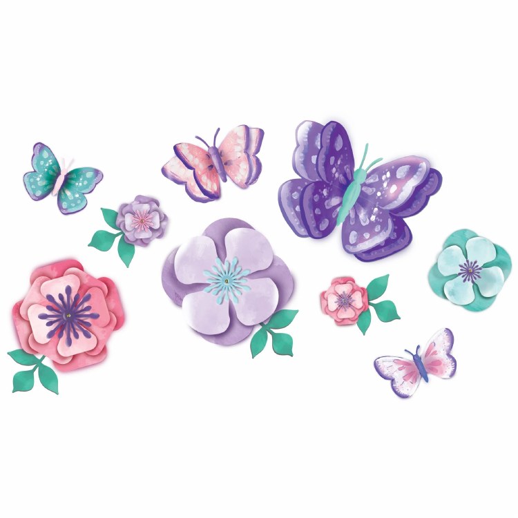 Flutter Butterfly Wall Decor ~ 8 Pieces