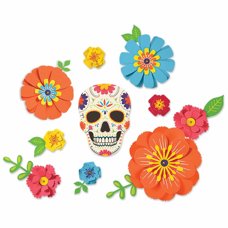 Dia de los Muertos Floral Back