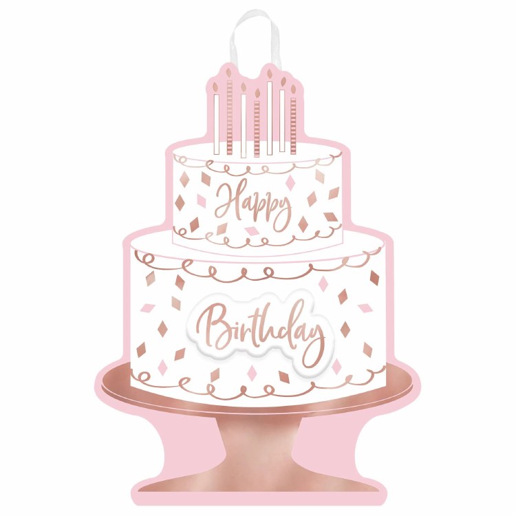 Blush Birthday Cardboard Easel Decor