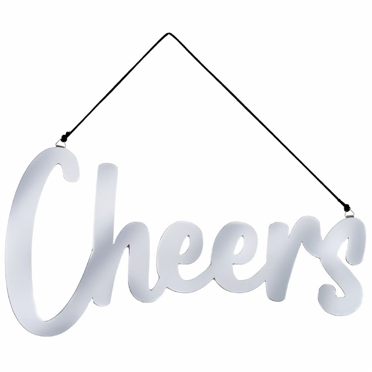 Cheers Hanging Mirror Sign