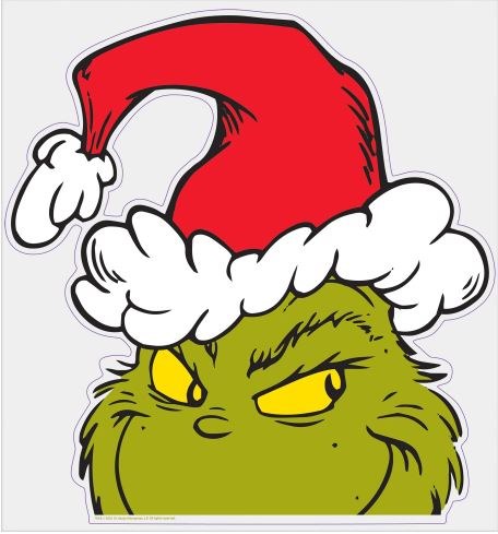 Peeping Grinch Window Cling
