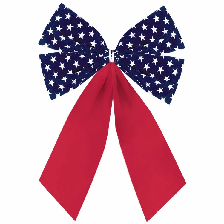 Patriotic Flocked Bow Small