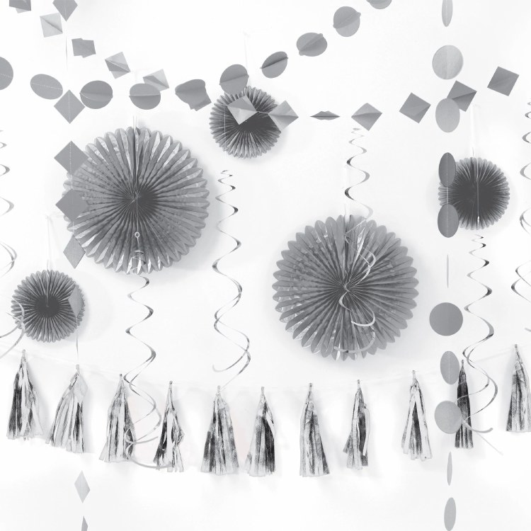 Decor Kit Paper And Foil Silvr