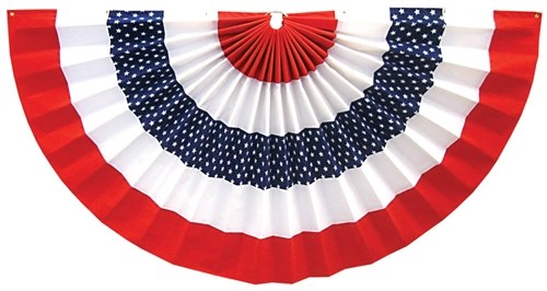 Patriotic Bunting Stars Flocked