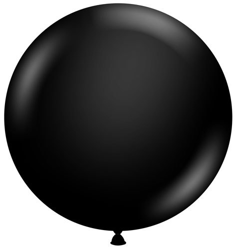 24" Solid Latex Helium Balloon • Neutral, Black