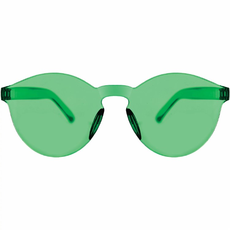 Frameless Colored Glasses Green