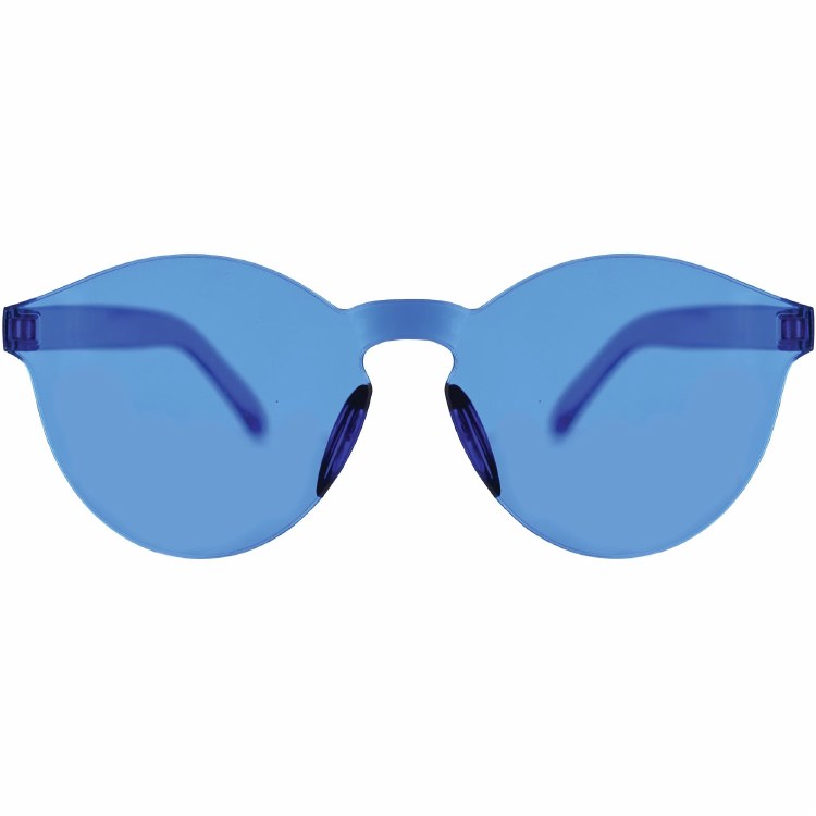 Frameless Colored Glasses Blue