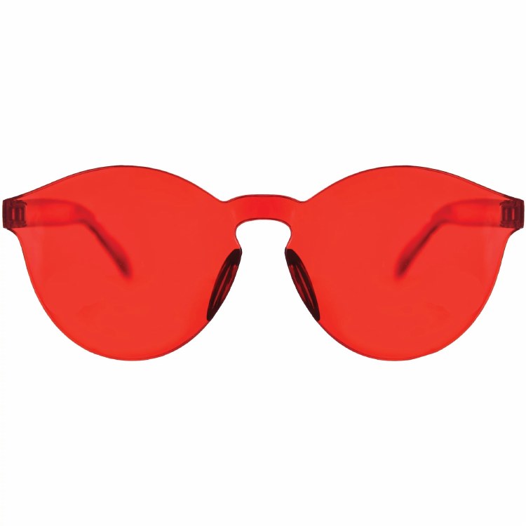 Frameless Colored Glasses Red