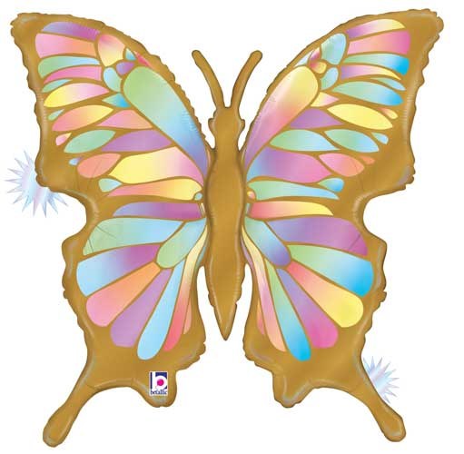 Butterfly, Opalescent Shape • Jumbo 24" Mylar Helium Balloon