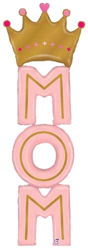 Mom Queen Shape • Mega Jumbo 5ft. Tall Mylar Helium Balloon