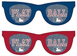 Baseball Printed Glasses Favors 10pk