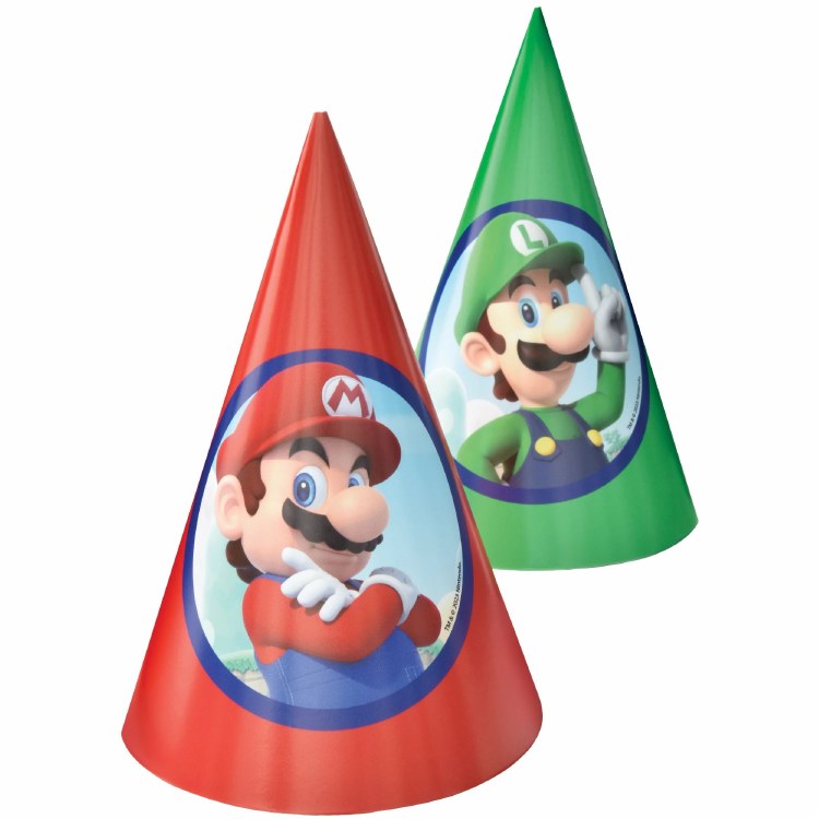 Super Mario Bros Cone Hats