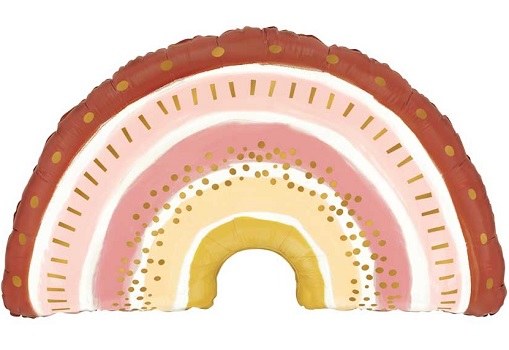 Rainbow, Boho Shape • Jumbo 32" Mylar Helium Balloon