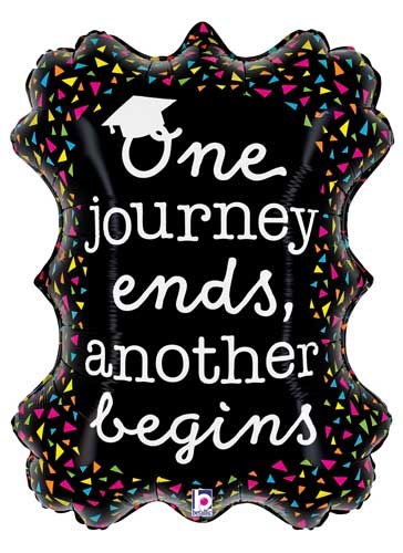 Colorful/Neon Confetti, Congrats Grad Frame • Jumbo 25" Mylar Helium Balloon