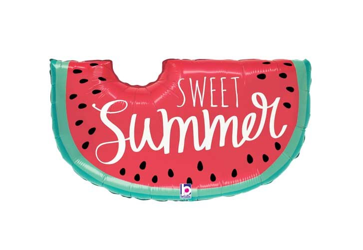 Summer, Watermelon Sweet Summer Shape • Jumbo 32" Mylar Helium Balloon