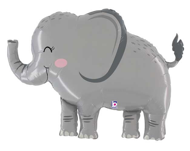 Jungle, Safari • Elephant, Full Body Shape • Jumbo 33" Mylar Helium Balloon