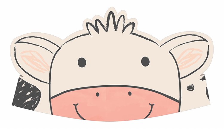 Barnyard Bday Paper Crowns 4 Styles 8pk