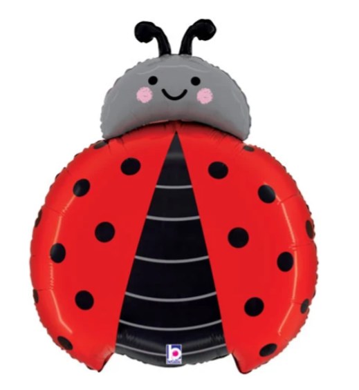 Ladybug Holographic Shape • Jumbo 27" Mylar Helium Balloon