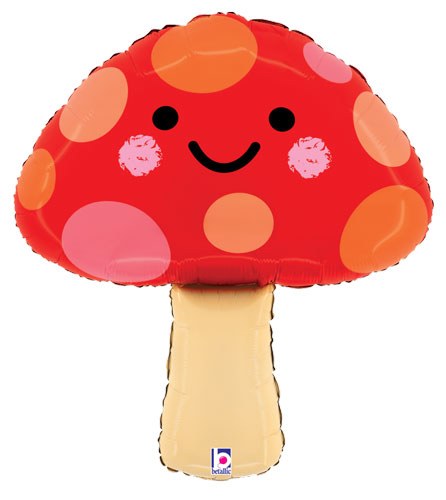 Mushroom Shape • Jumbo 23" Mylar Helium Balloon