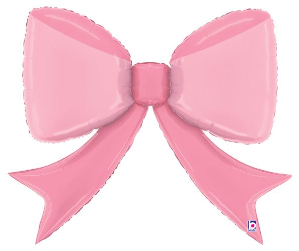 Bow, Pink Shape • Jumbo 41" Mylar Helium Balloon