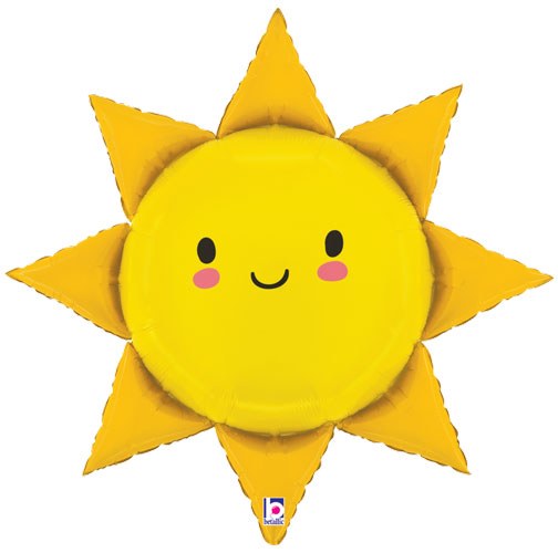 Sun, Fun Shape • Jumbo 31" Mylar Helium Balloon