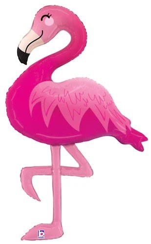 Bird, Flamingo Classic Shape • Jumbo 44" Mylar Helium Balloon