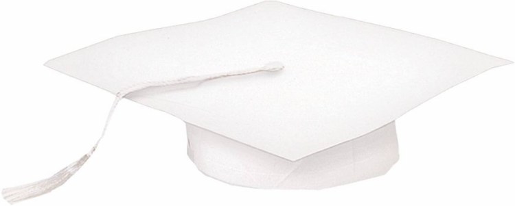Grad Cap White