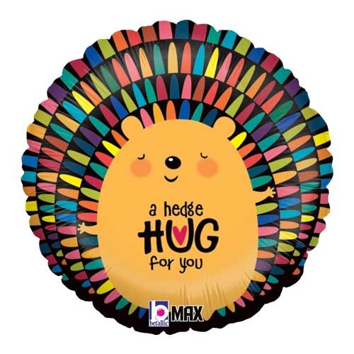 A Hedge Hug For You • Standard Size 18" Mylar Helium Balloon