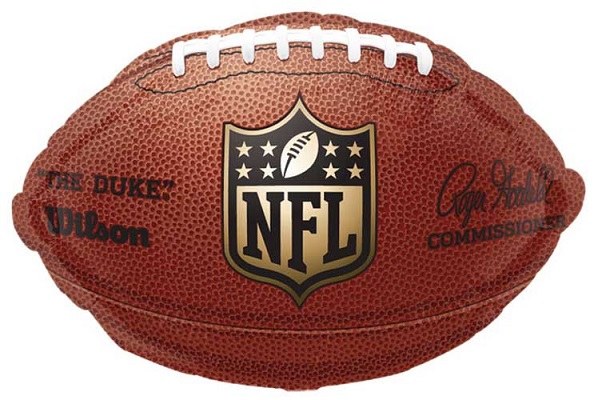 Sports, Football NFL Shape • Standard 18" Mylar Helium Balloon