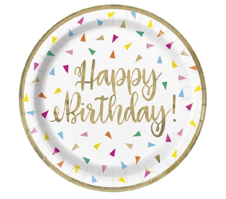 Triangle B-Day 7" Plates 8ct