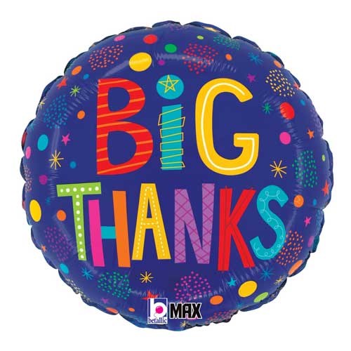 Big Thanks • Standard Size 18" Mylar Helium Balloon