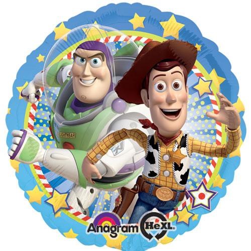 Toy Story, Buzz Lightyear &amp; Woody • Standard Size 17" Mylar Helium Balloon