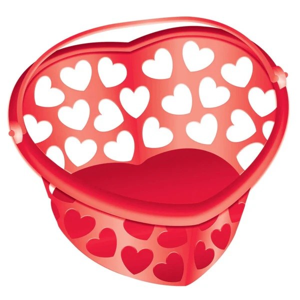 Treat Container Red Heart Pl