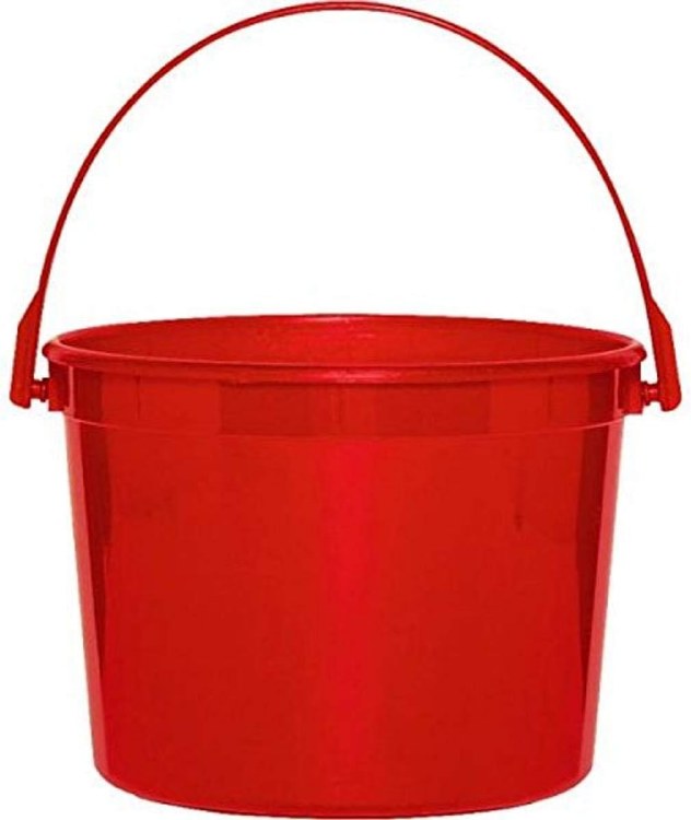 Bucket w/Handle Apple Red